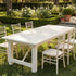 Chivari 96" x 40" (8 Foot) White Distressed Rectangle Straight Leg Wood Farm Table TFRMPLRT9640-WHD-ST-AX