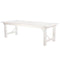 Chivari White Distressed 96" x 40" (8 Foot) Rectangle Straight Leg Wood Farm Table TFRMPLRT9640-WHD-ST-AX
