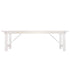 Chivari White Distressed 96" x 40" (8 Foot) Rectangle Straight Leg Wood Farm Table TFRMPLRT9640-WHD-ST-AX