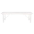 Chivari White Distressed 96" x 40" (8 Foot) Rectangle Straight Leg Wood Farm Table TFRMPLRT9640-WHD-ST-AX