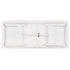 Chivari White Distressed 96" x 40" (8 Foot) Rectangle Straight Leg Wood Farm Table TFRMPLRT9640-WHD-ST-AX