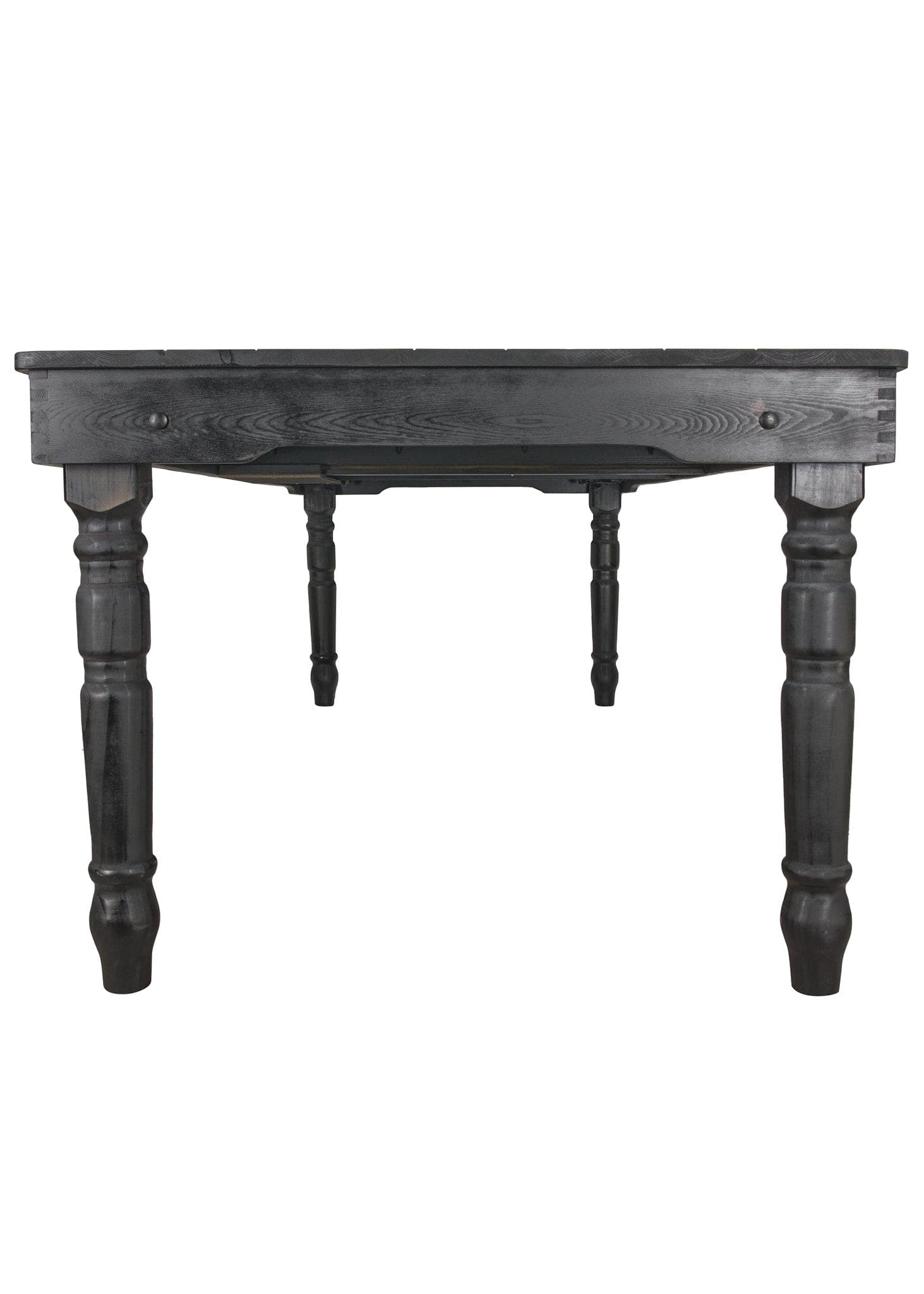 Chivari 96″ x 40″ (8 Foot) Black Rectangle Fluted Leg Wood Farm Table TFARMRT9640-BLACK-T-LEG-AX-T