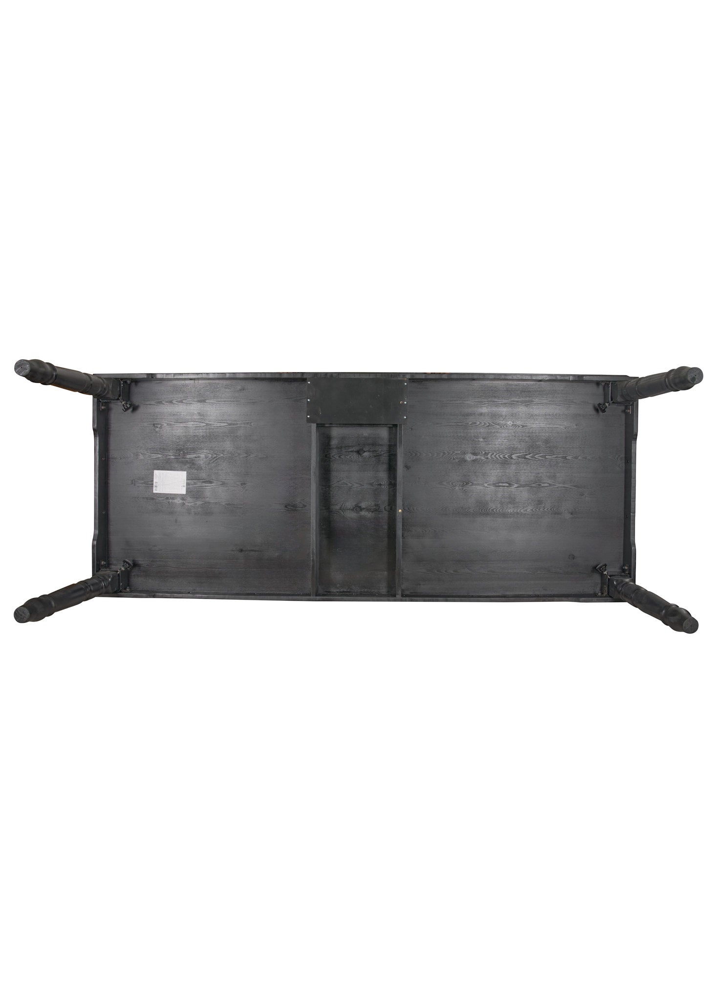 Chivari 96″ x 40″ (8 Foot) Black Rectangle Fluted Leg Wood Farm Table TFARMRT9640-BLACK-T-LEG-AX-T