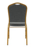 Charcoal Grey Fabric on Gold Frame Banquet Chair CQCFGG-ZF-T