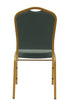 Chivari Green Fabric Pattern  Gold Frame Crown Back Banquet Chair CQCFGRP-ZF-T