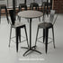Chivari Black 30" Round Plywood Cocktail Table Kit TKITRD30BLK-AX-T