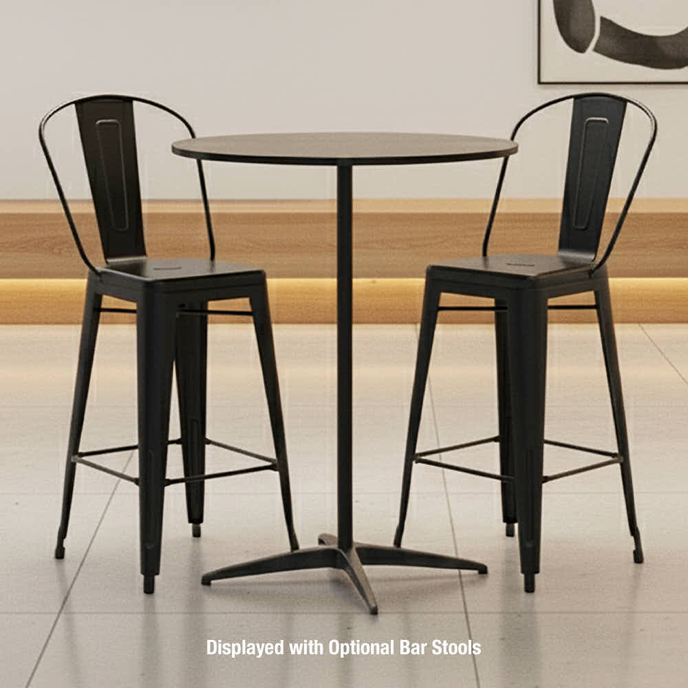 Chivari Black 36" Round Plywood Cocktail Table Kit TKITRD36BLK-AX-T