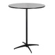 Chivari Black 36" Round Plywood Cocktail Table Kit TKITRD36BLK-AX-T