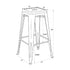 Black Hi Gloss Tolix Style Metal Stool