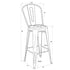 Chivari Blue Hi Gloss Tolix Style Metal Barstool with Back BTBMBLU-AX-T