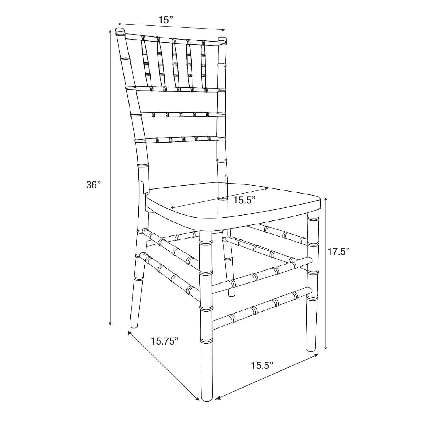 Chivari Sparkling Gold Champagne ColorCore™ ToughResin™ Chiavari Chair CCRCHGCC-MN-AX