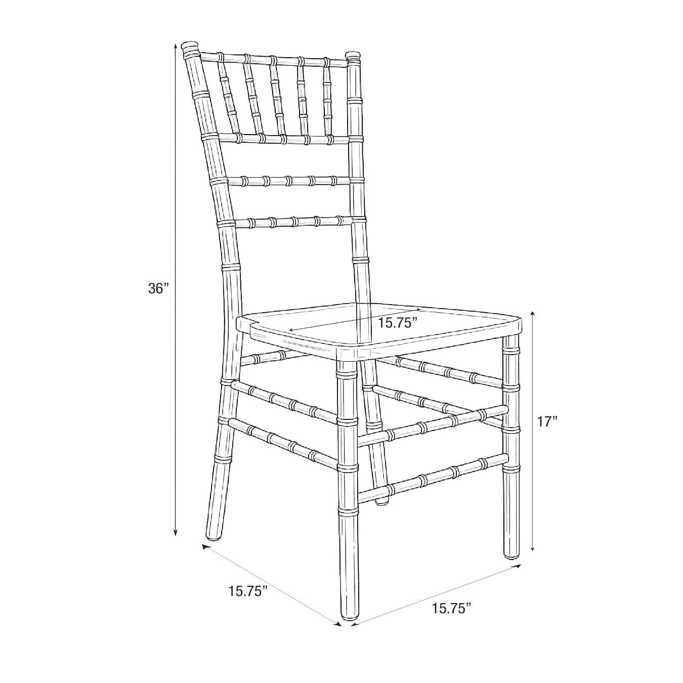 Chivari Black ToughWood™ Chiavari Chair CCWB-ZG-T