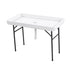 47" x 24" (4 Foot ) White Plastic Ice Cooler Table with Steel Frame