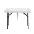 47" x 24" (4 Foot ) White Plastic Ice Cooler Table with Steel Frame