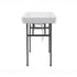 47" x 24" (4 Foot ) White Plastic Ice Cooler Table with Steel Frame