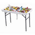 47" x 24" (4 Foot ) White Plastic Ice Cooler Table with Steel Frame