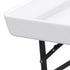 47" x 24" (4 Foot ) White Plastic Ice Cooler Table with Steel Frame