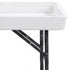 47" x 24" (4 Foot ) White Plastic Ice Cooler Table with Steel Frame