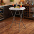 Chivari 32" Round White Plastic Cocktail Table TPLSRD32COCKTAIL-LF-T