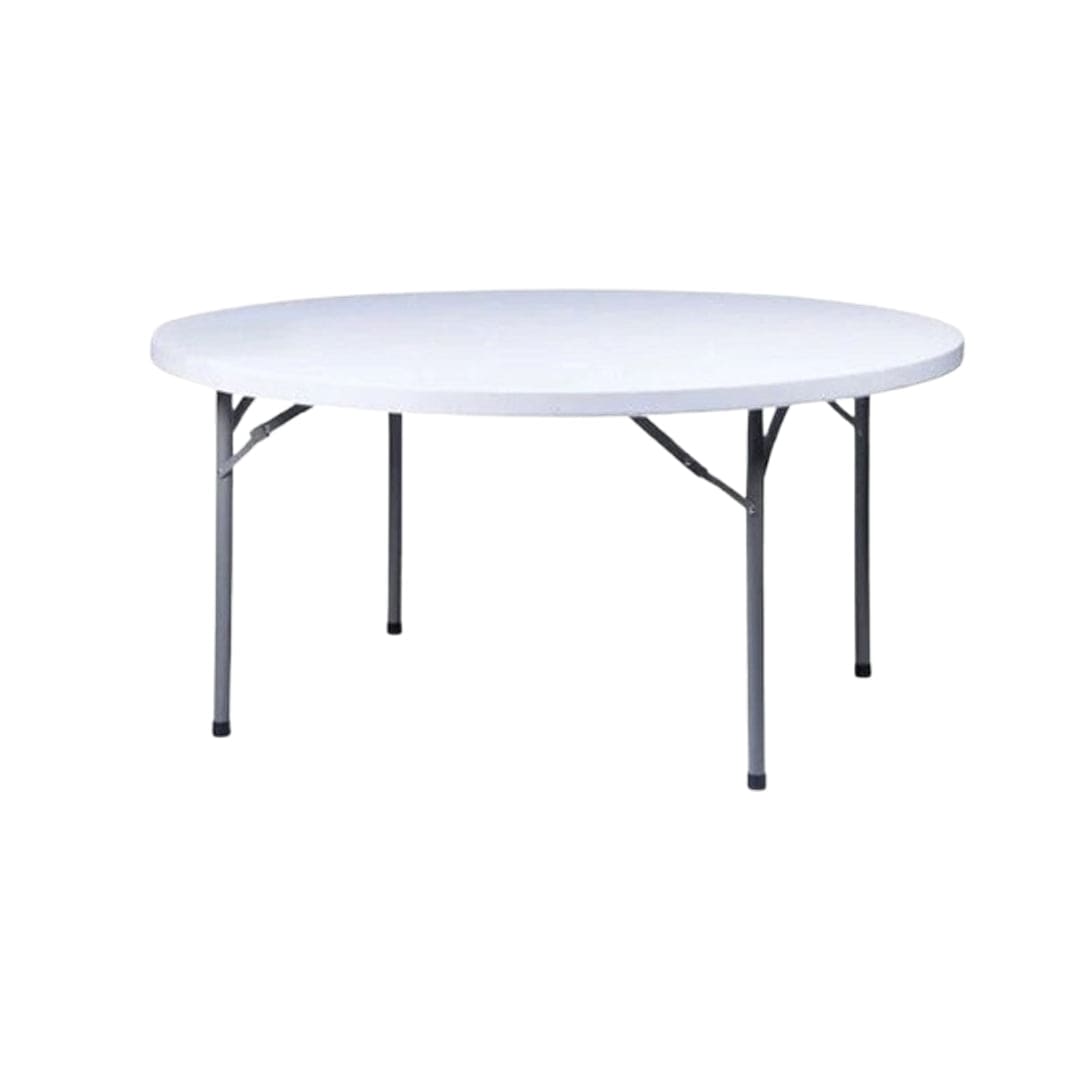 Chivari 48" (4 Foot) Round Heavy Duty Plastic Folding Table TPLSRD48-LF-T