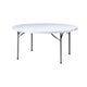 Chivari 48" (4 Foot) Round Heavy Duty Plastic Folding Table TPLSRD48-LF-T