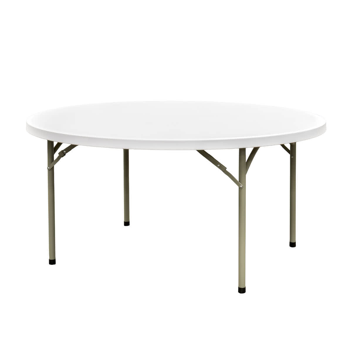 60" (5 Foot) Round Heavy Duty Plastic Folding Table