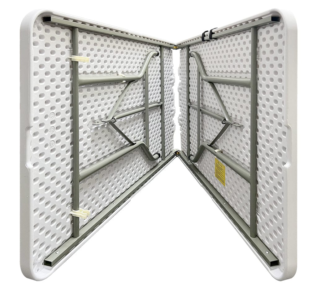 Chivari 96" x 30" (8 Foot) Rectangle Heavy Duty  Fold-In-Half Plastic Table TPLSRT9630-BF-AX-T