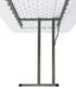 Chivari 72" x 18" (6 Foot) Rectangle Heavy Duty Plastic Folding Table TPLSRT7218-AX-T