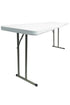 Chivari 72" x 18" (6 Foot) Rectangle Plastic Folding Table TPLSRT7218-LFT