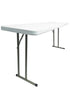Chivari 72" x 18" (6 Foot) Rectangle Heavy Duty Plastic Folding Table TPLSRT7218-AX-T