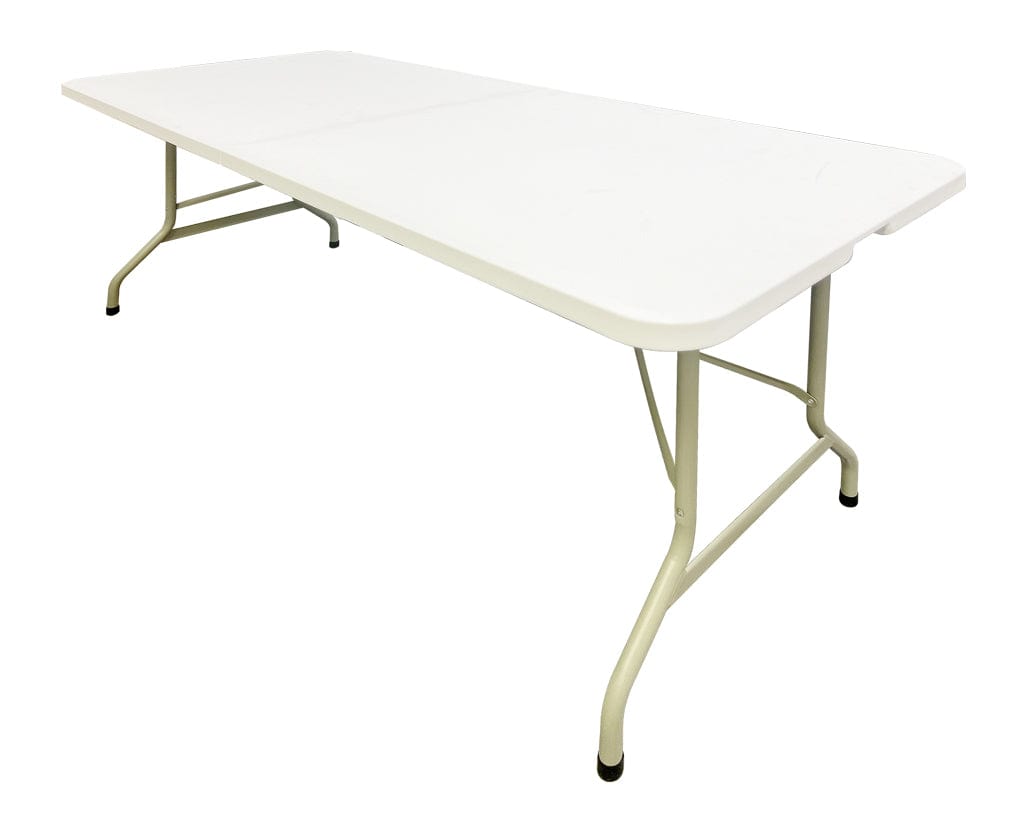 Chivari 72" x 30" (6 Foot) Rectangle Fold-In-Half Plastic Table TPLSRT7230-BF-LF-T