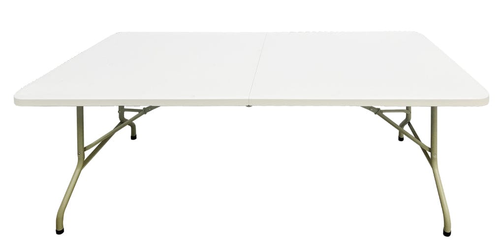 Chivari 72" x 30" (6 Foot) Rectangle Fold-In-Half Plastic Table TPLSRT7230-BF-LF-T