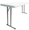 Chivari 96" x 18" (8 Foot) White Rectangle Plastic Table TPLSRT9618-LF-T