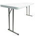 Chivari 96" x 18" (8 Foot) White Rectangle Plastic Table TPLSRT9618-LF-T