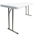 Chivari 96" x 18" (8 Foot) White Rectangle Plastic Table TPLSRT9618-LF-T