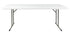 Chivari 96" x 18" (8 Foot) White Rectangle Plastic Table TPLSRT9618-LF-T