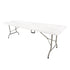 Chivari 96" x 30" (8 Foot) Rectangle Heavy Duty Fold-In-Half Plastic Table TPLSRT9630-BF-LF-T