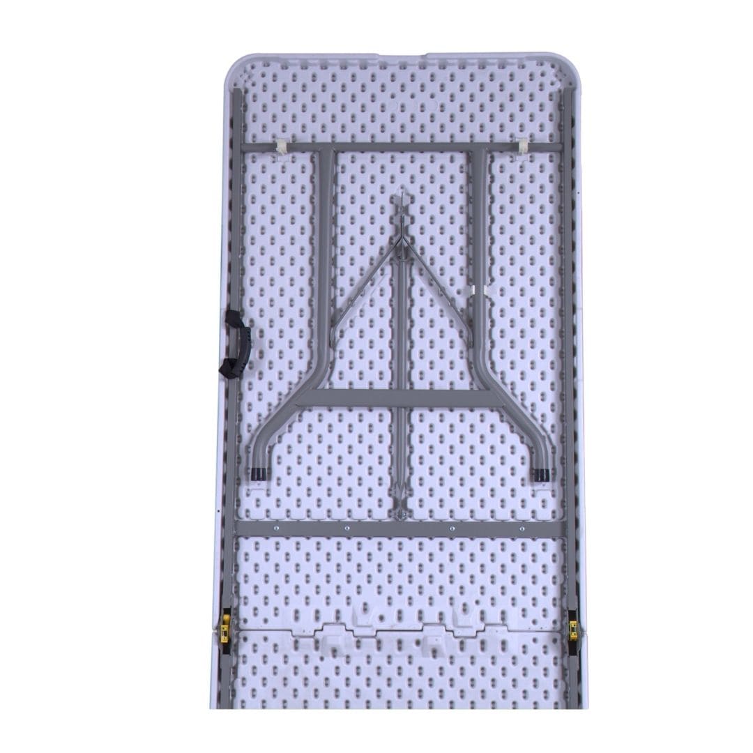 Chivari 96" x 30" (8 Foot) Rectangle Heavy Duty Fold-In-Half Plastic Table TPLSRT9630-BF-LF-T