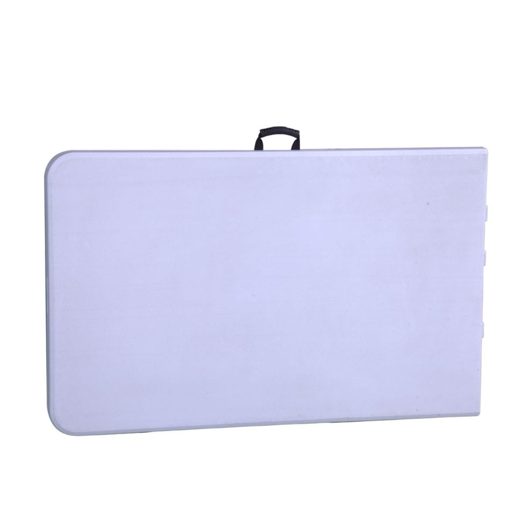 Chivari 96" x 30" (8 Foot) Rectangle Heavy Duty Fold-In-Half Plastic Table TPLSRT9630-BF-LF-T