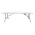 Chivari 96" x 30" (8 Foot) Rectangle Heavy Duty Fold-In-Half Plastic Table TPLSRT9630-BF-LF-T
