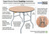 Chivari 36" (3 Foot) Round Heavy Duty Plywood Folding Banquet Table TPLYRD36M-AX-T