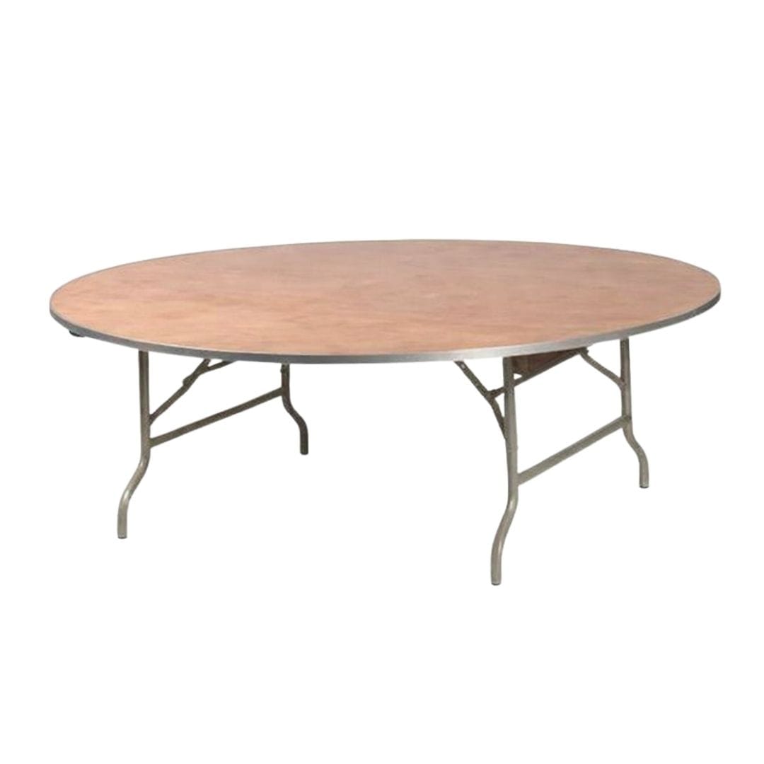Chivari Kids 48" (4 Foot) Round Heavy Duty Plywood Folding Banquet Table TPLYRD48M-KID-AX-T