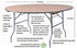 Chivari 48" (4  Foot) Round Heavy Duty Plywood Folding Banquet Table TPLYRD48M-AX-T