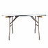 Chivari 60" (5 Foot) Round Heavy Duty Metal Edge Plywood Folding Banquet Table with Warm Gray Legs TPLYRD60MG-AX-T