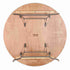 Chivari 60" (5 Foot) Round Heavy Duty Metal Edge Plywood Folding Banquet Table with Warm Gray Legs TPLYRD60MG-AX-T