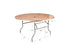 Chivari 60" (5 Foot) Round Heavy Duty Metal Edge Plywood Folding Banquet Table with Warm Gray Legs TPLYRD60MG-AX-T