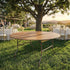 Chivari 60" (5 Foot) Round Heavy Duty Natural Plywood Folding Banquet Table TPLYRD60VG-AX-T