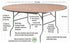 Chivari 72" (6 Foot) Round Heavy Duty Metal Edge Plywood Folding Banquet Table TPLYRD72M-AX-T