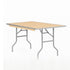 Chivari 48" x 30" (4 Foot) Rectangle Heavy Duty Plywood Folding Table TPLYRT4830MG-AX-T
