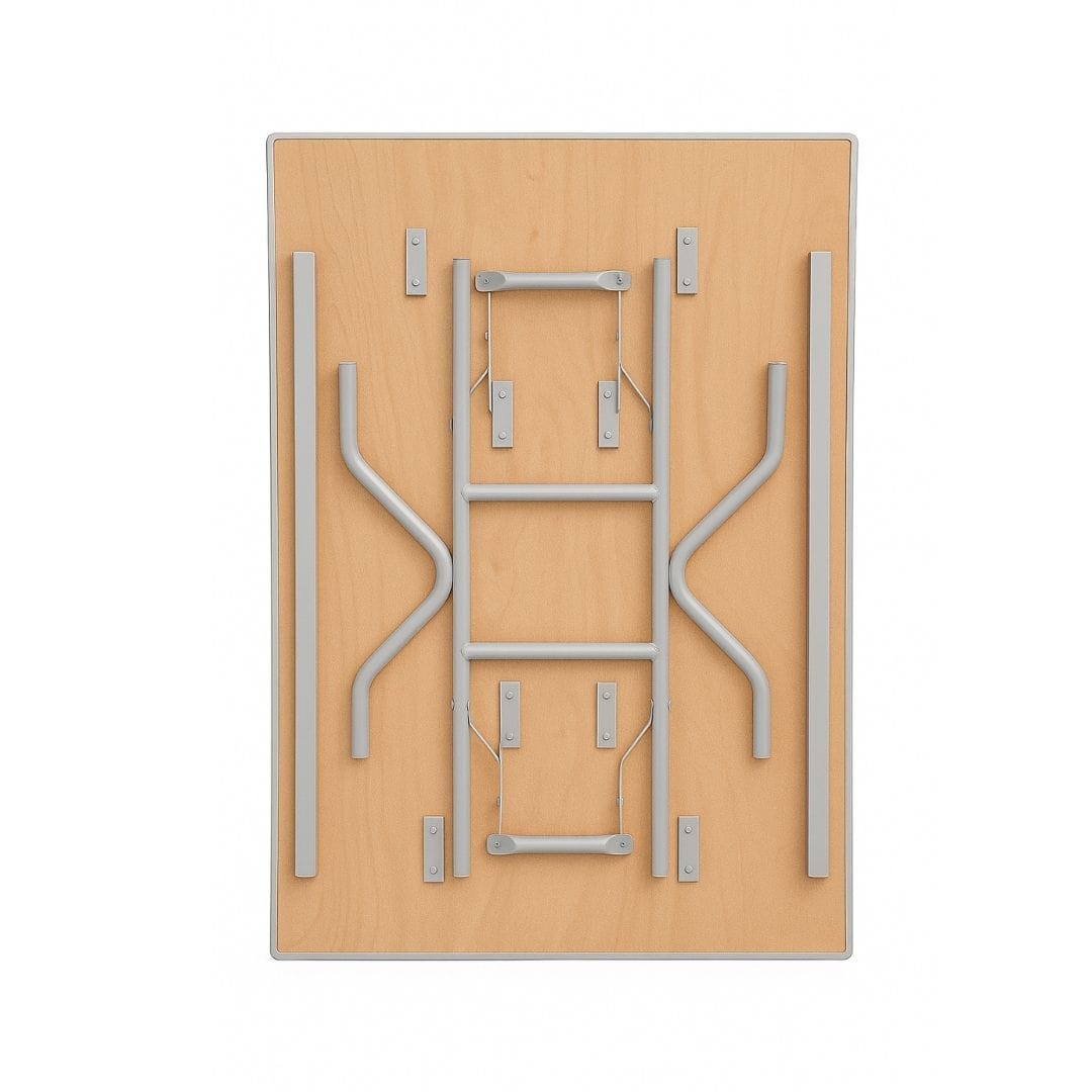 Chivari 48" x 30" (4 Foot) Rectangle Heavy Duty Plywood Folding Table TPLYRT4830MG-AX-T